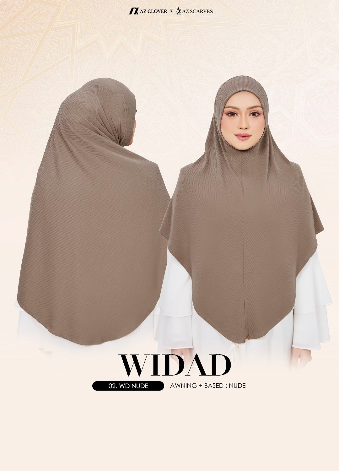 TUDUNG UMRAH WIDAD 02 WD NUDE - Image 3