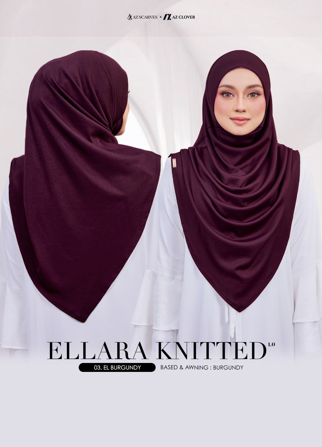 ELLARA KNITTED 03 EL BURGUNDY - Image 3