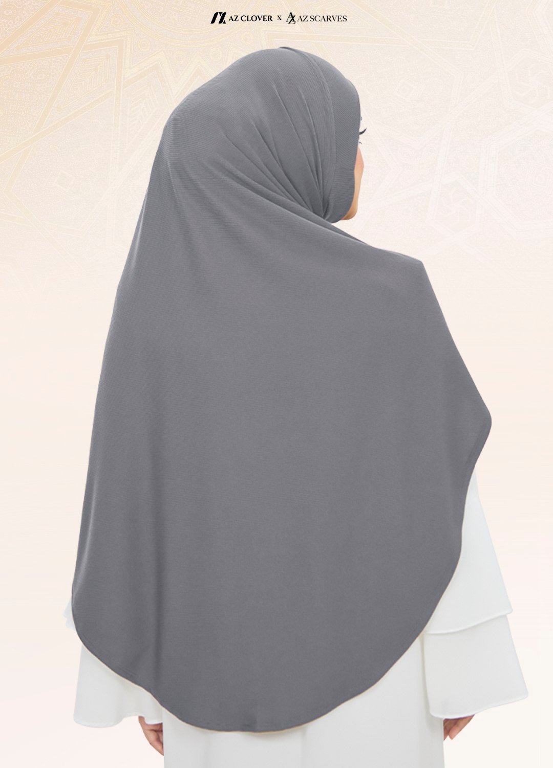 TUDUNG UMRAH WIDAD 03 WD GREY - Image 2