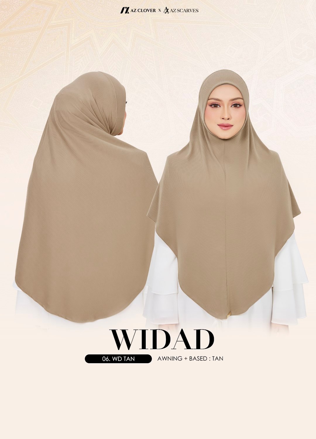 TUDUNG UMRAH WIDAD 06 WD TAN - Image 3