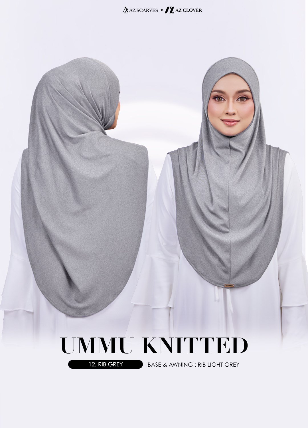 UMMU KNITTED 12 RIB GREY - Image 3
